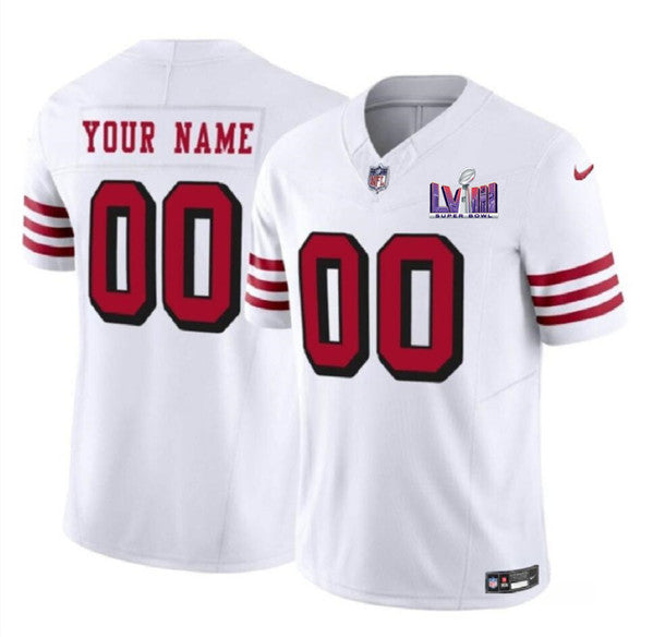 Custom San Francisco 49ers white Vapor jersey