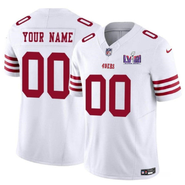 Custom San Francisco 49ers white Vapor jersey