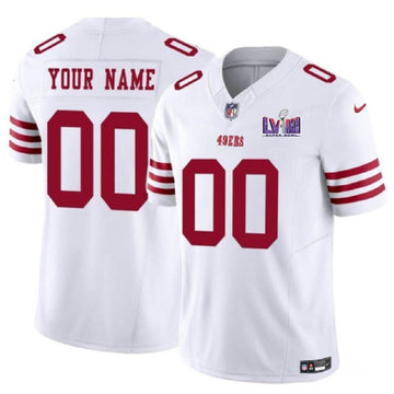 Custom San Francisco 49ers white Vapor jersey
