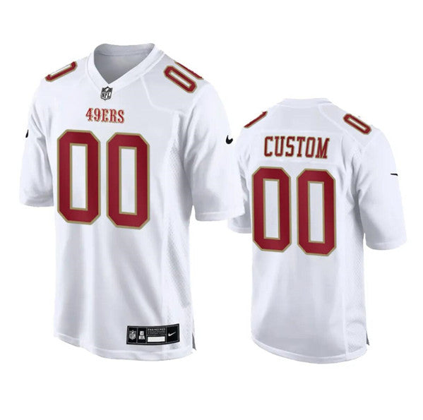 Custom San Francisco 49ers white Vapor jersey