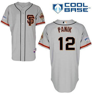 Joe Panik San Francisco Giants gray jersey