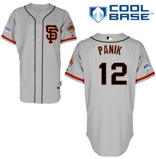 Joe Panik San Francisco Giants gray jersey