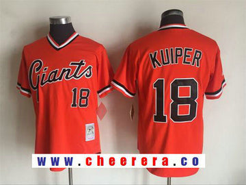 Duane Kuiper San Francisco Giants orange Throwback jersey