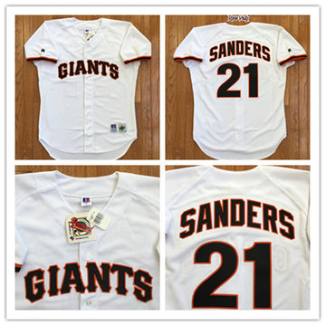 Deion Sanders San Francisco Giants cream Throwback jersey