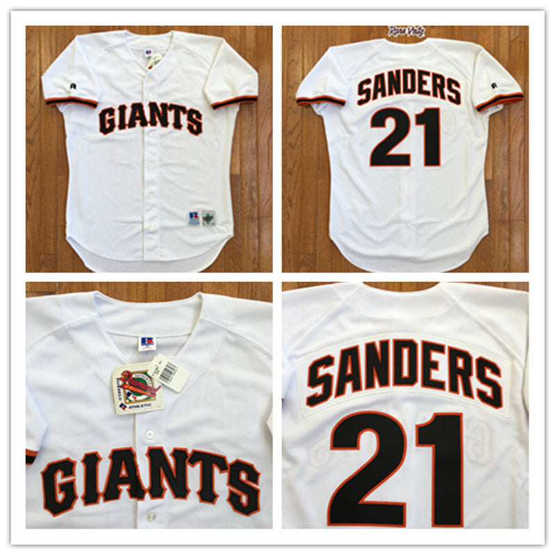 Deion Sanders San Francisco Giants cream Throwback jersey