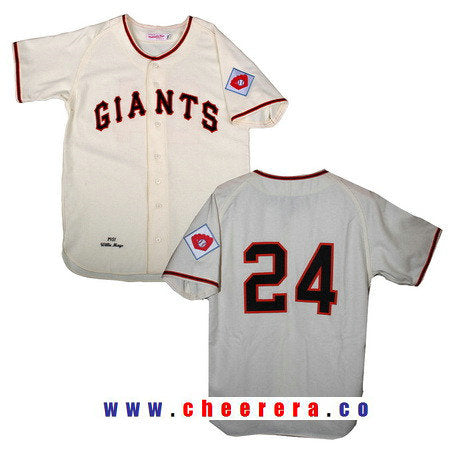 Willie Mays San Francisco Giants white Cooperstown jersey