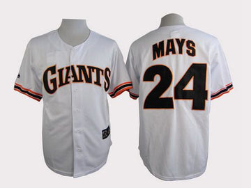 Willie Mays San Francisco Giants white Throwback jersey