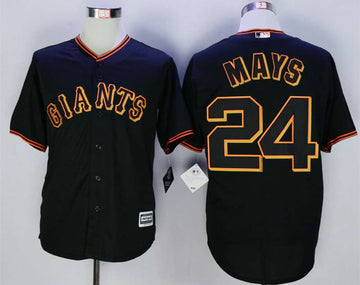 Willie Mays San Francisco Giants black jersey