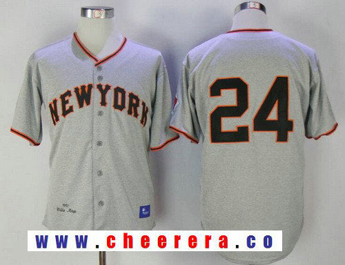 Willie Mays San Francisco Giants gray Throwback jersey