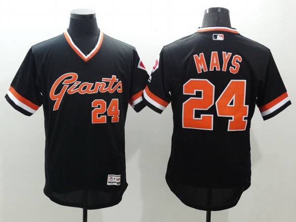Willie Mays San Francisco Giants black jersey