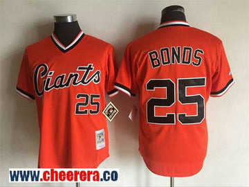 Barry Bonds San Francisco Giants orange Throwback jersey