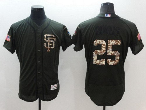 Barry Bonds San Francisco Giants green Salute To Service jersey