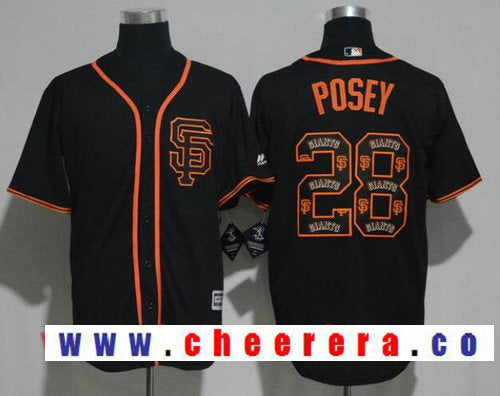 Buster Posey San Francisco Giants black jersey