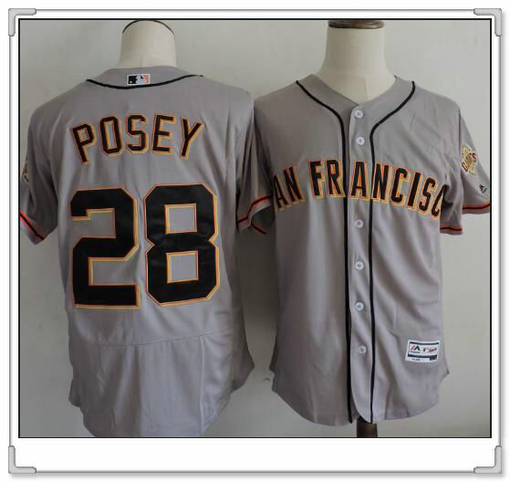 Buster Posey San Francisco Giants gray Road jersey