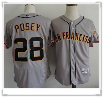Buster Posey San Francisco Giants gray Road jersey