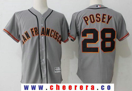 Buster Posey San Francisco Giants gray Road jersey