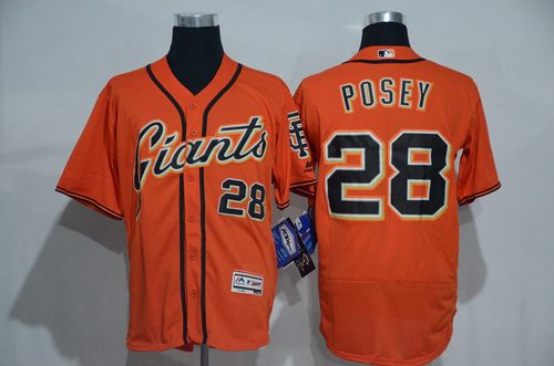 Buster Posey Name San Francisco Giants orange jersey