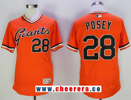 Buster Posey San Francisco Giants orange jersey