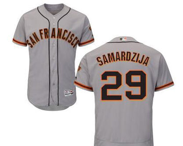 Jeff Samardzija San Francisco Giants gray Road jersey