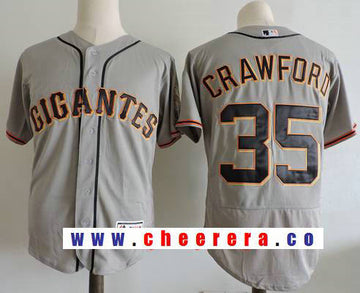 Brandon Crawford San Francisco Giants gray jersey