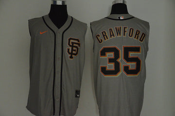 Brandon Crawford San Francisco Giants gray jersey