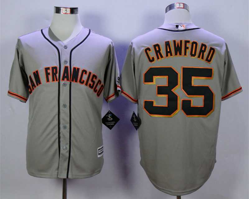 Brandon Crawford San Francisco Giants grey jersey