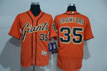 Brandon Crawford Name San Francisco Giants orange jersey