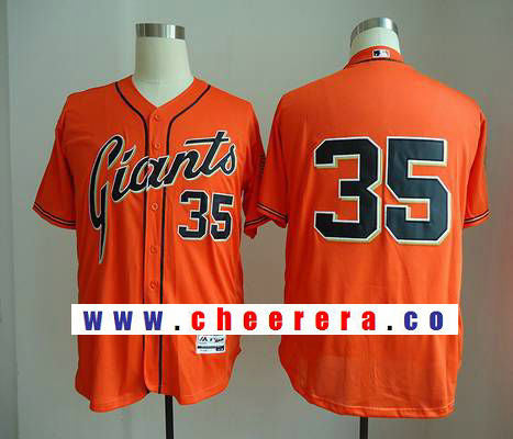 Brandon Crawford No Name San Francisco Giants orange jersey