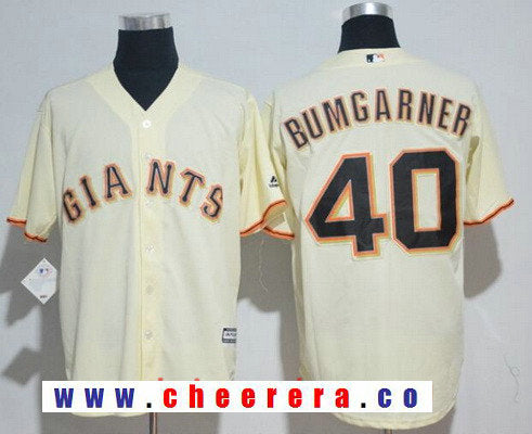 Madison Bumgarner San Francisco Giants cream jersey