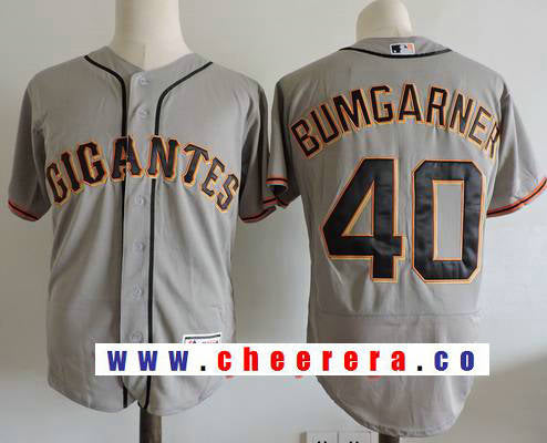 Madison Bumgarner San Francisco Giants gray jersey