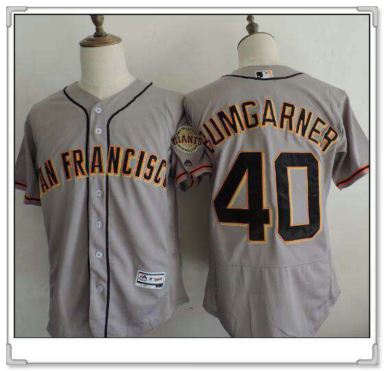 Madison Bumgarner San Francisco Giants gray Road jersey