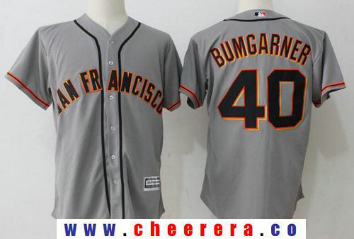 Madison Bumgarner San Francisco Giants gray Road jersey