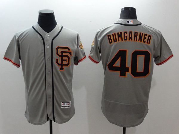 Madison Bumgarner San Francisco Giants gray jersey