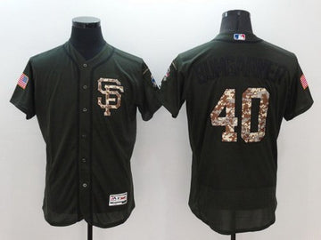 Madison Bumgarner San Francisco Giants green Salute To Service jersey