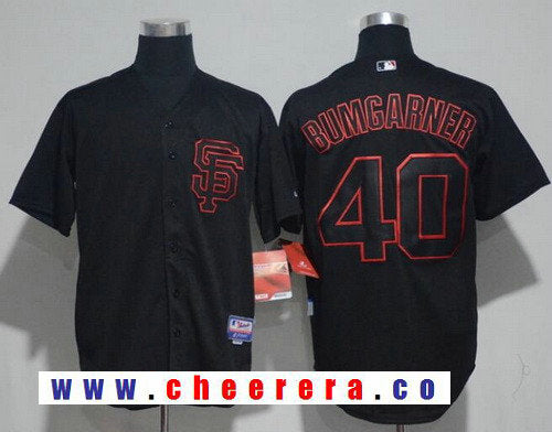 Madison Bumgarner San Francisco Giants black Lights Out jersey
