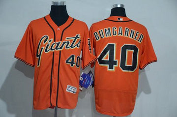 Madison Bumgarner Name San Francisco Giants orange jersey