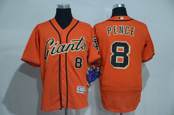 Hunter Pence Name San Francisco Giants orange jersey