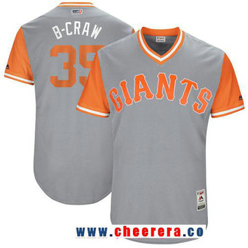 Brandon Crawford San Francisco Giants gray jersey