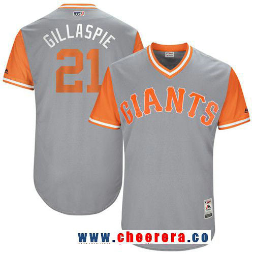 Conor Gillaspie San Francisco Giants gray jersey