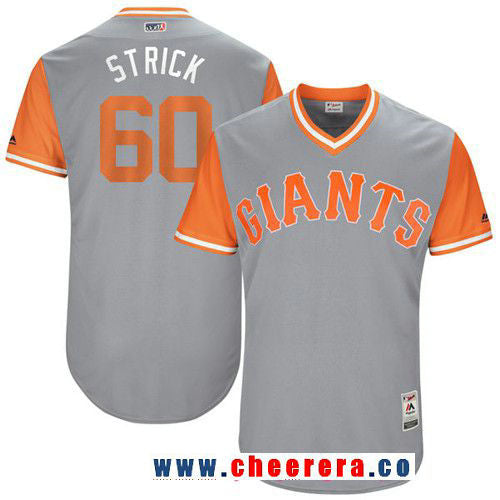 Hunter Strickland San Francisco Giants gray jersey