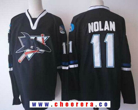 Owen Nolan San Jose Sharks black Throwback jersey