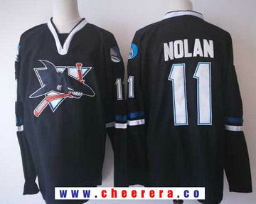 Owen Nolan San Jose Sharks black Throwback jersey