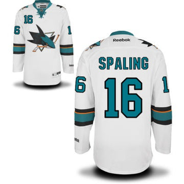Nick Spaling San Jose Sharks white Away jersey