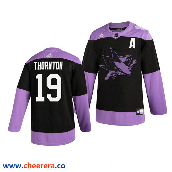 Joe Thornton San Jose Sharks black jersey