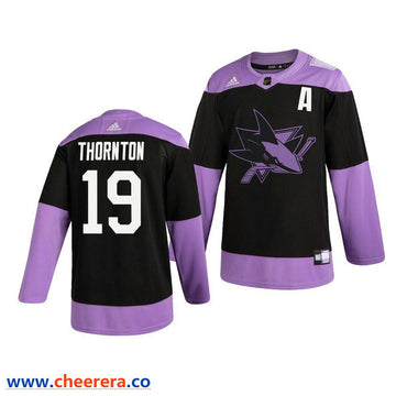 Joe Thornton San Jose Sharks black jersey