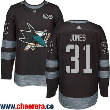 Martin Jones San Jose Sharks black jersey