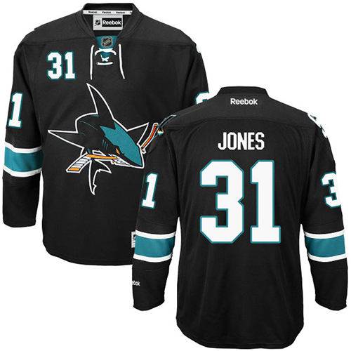 Martin Jones San Jose Sharks black Alternate jersey