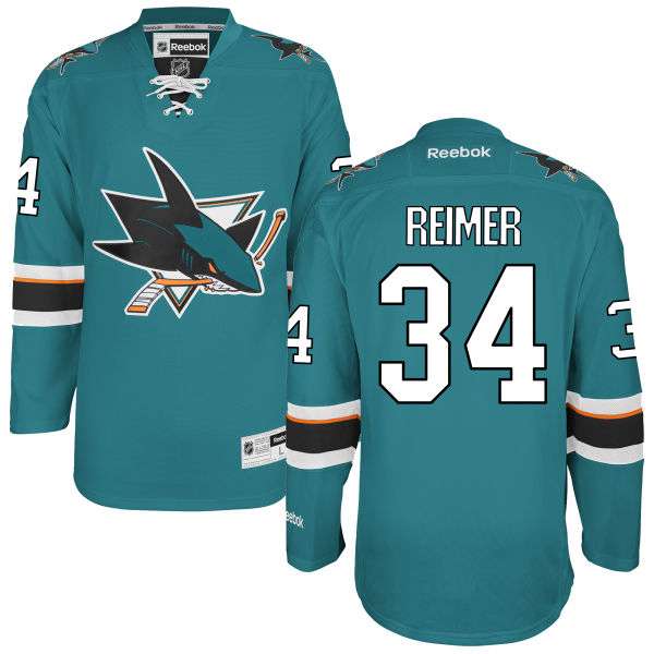 James Reimer San Jose Sharks teal Home jersey