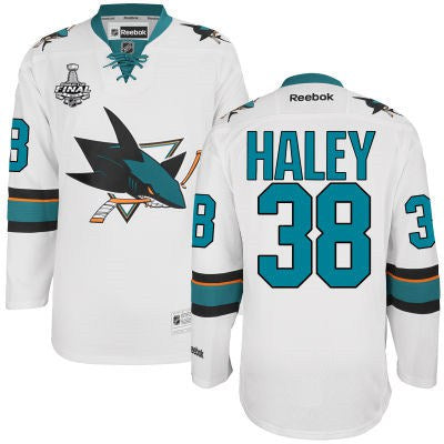 Micheal Haley San Jose Sharks white Away jersey