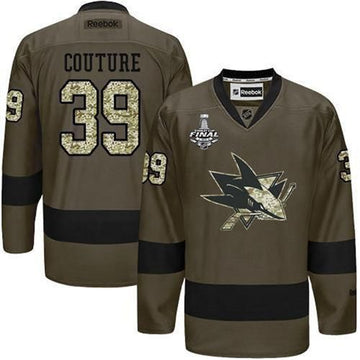 Logan Couture San Jose Sharks green Salute To Service jersey